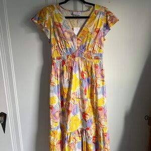Yellow Smocked Maxi Sundress